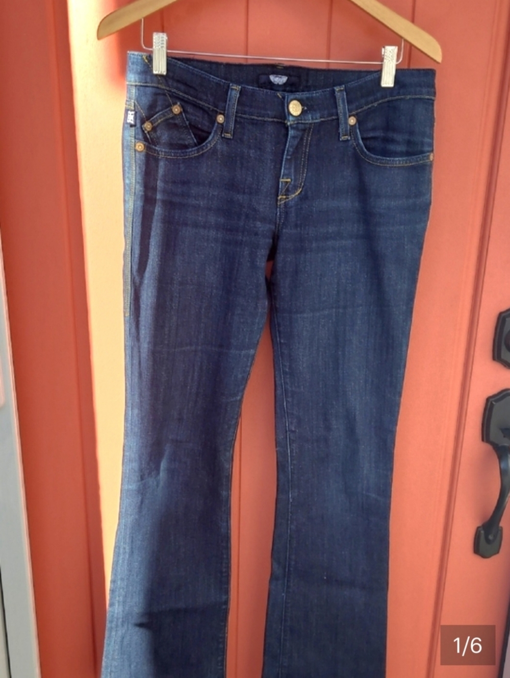 Guess Woman's Sarah Skinney Jeans In Dark Wash Slim Jeans - Navy Blue Sz 28